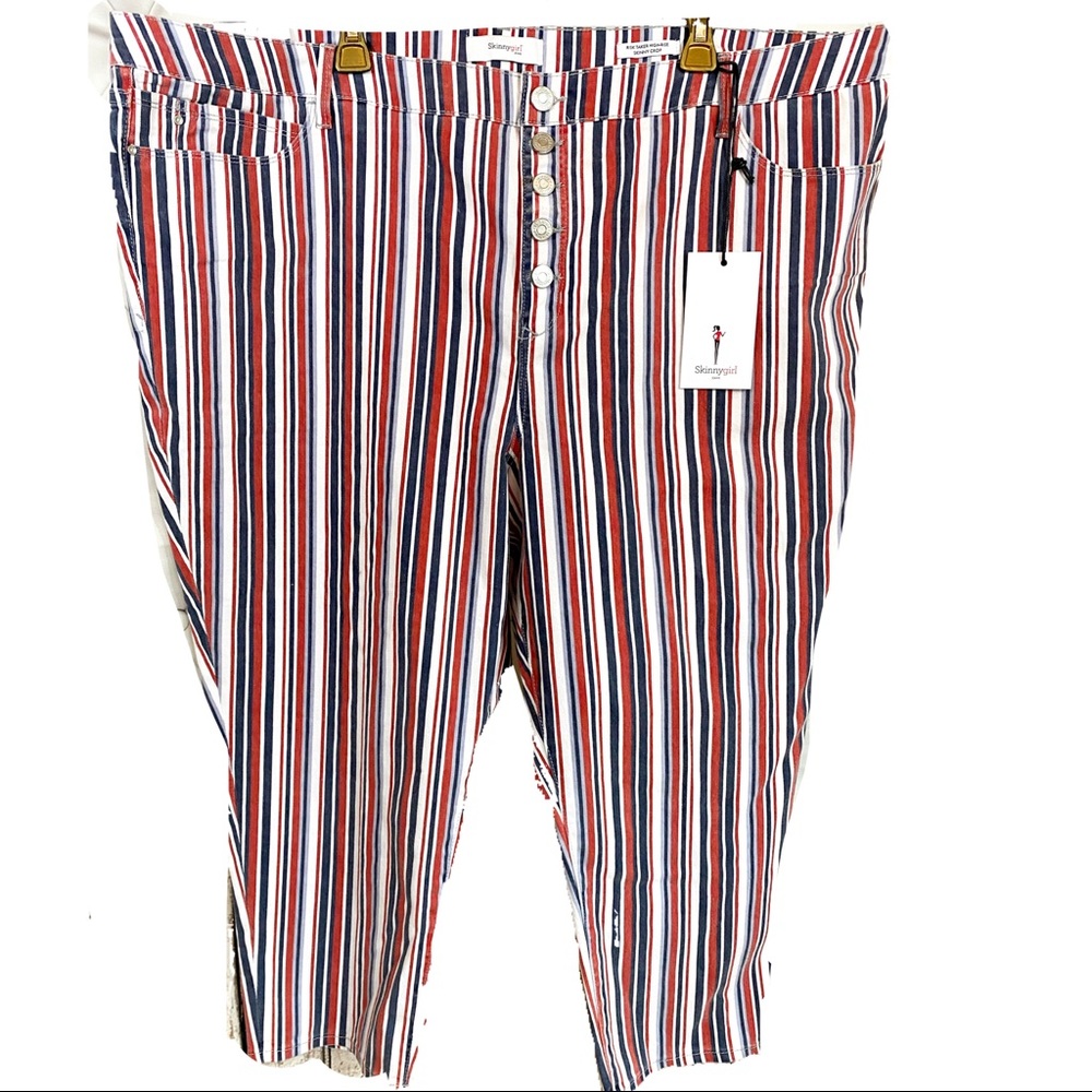 NWT Skinny Girl High Rise Cropped skinny jeans Risk Taker WOMEN SIZE  24W